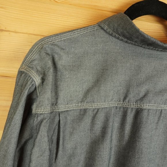 Original Waterproof Vintage Gray Button Up Shirt Size Large - Picture 6 of 6